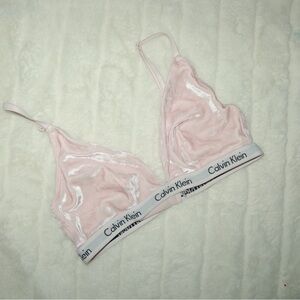 Calvin Klein Light Pink velvet Bralette